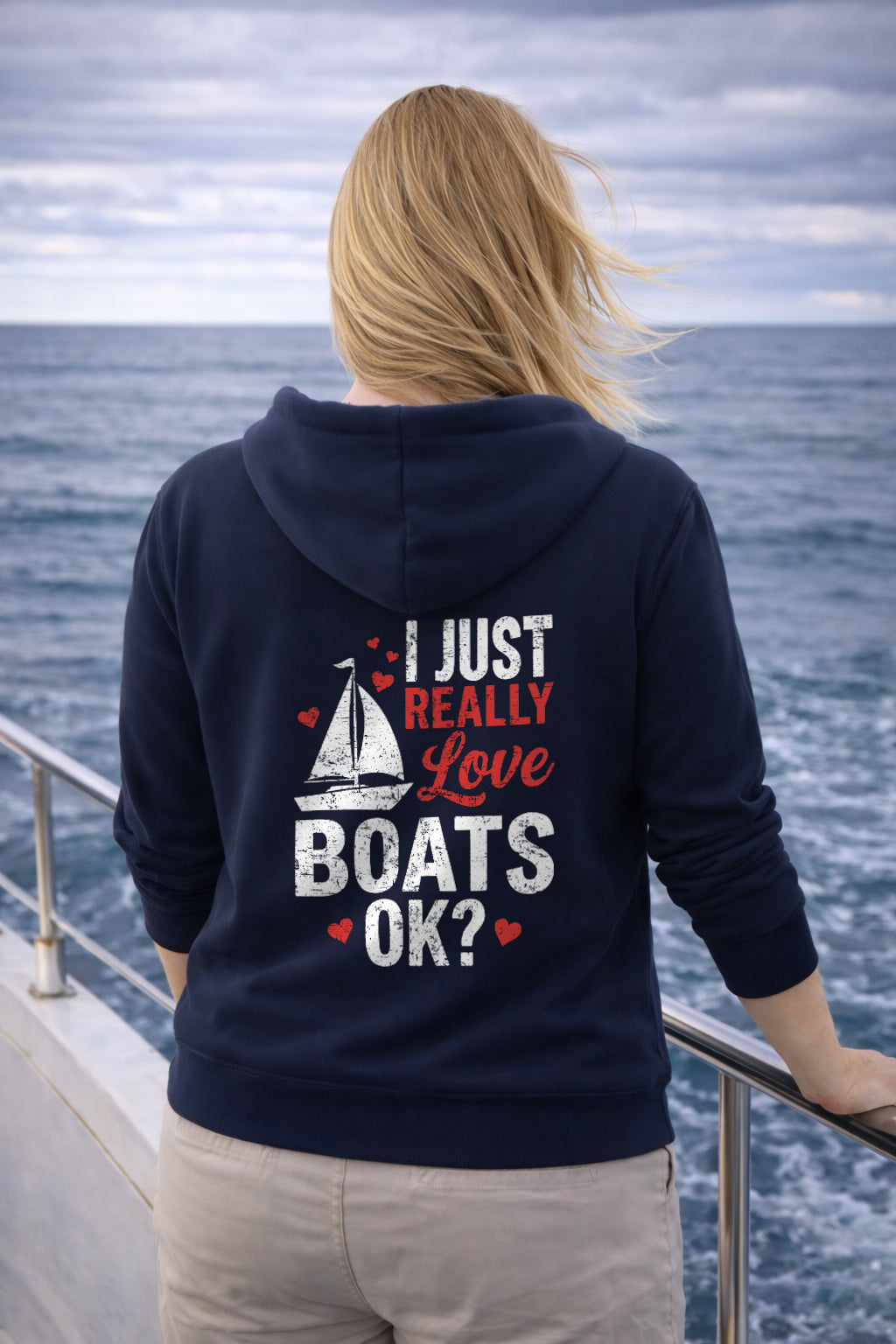 I Just Really Love Boats Hoodie