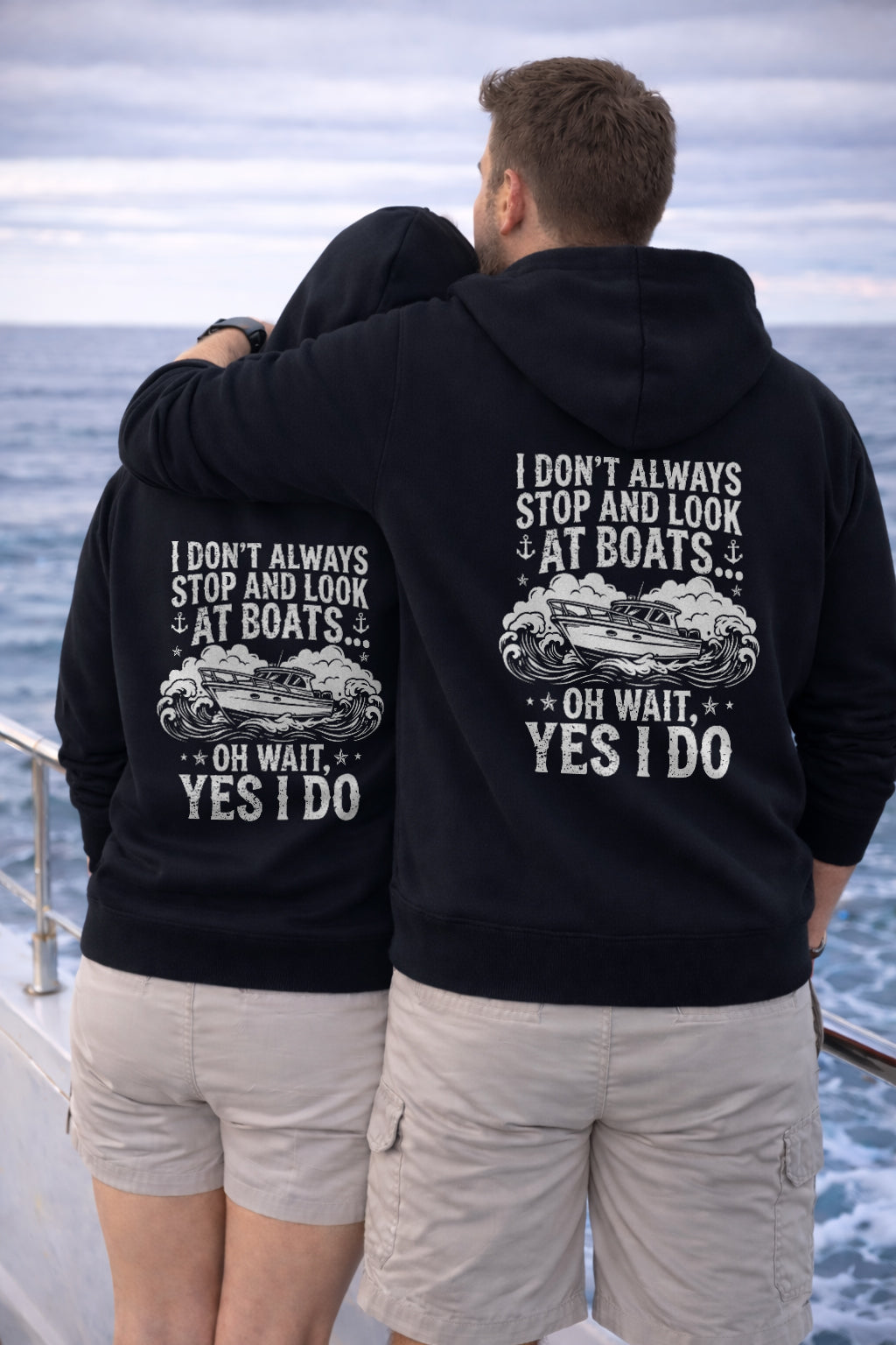 Yes I Do Look At Boats Hoodie
