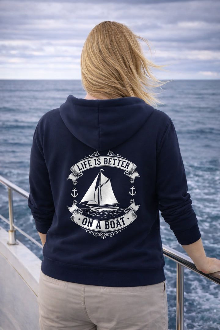 Life Is Better On A Boat Vintage Hoodie