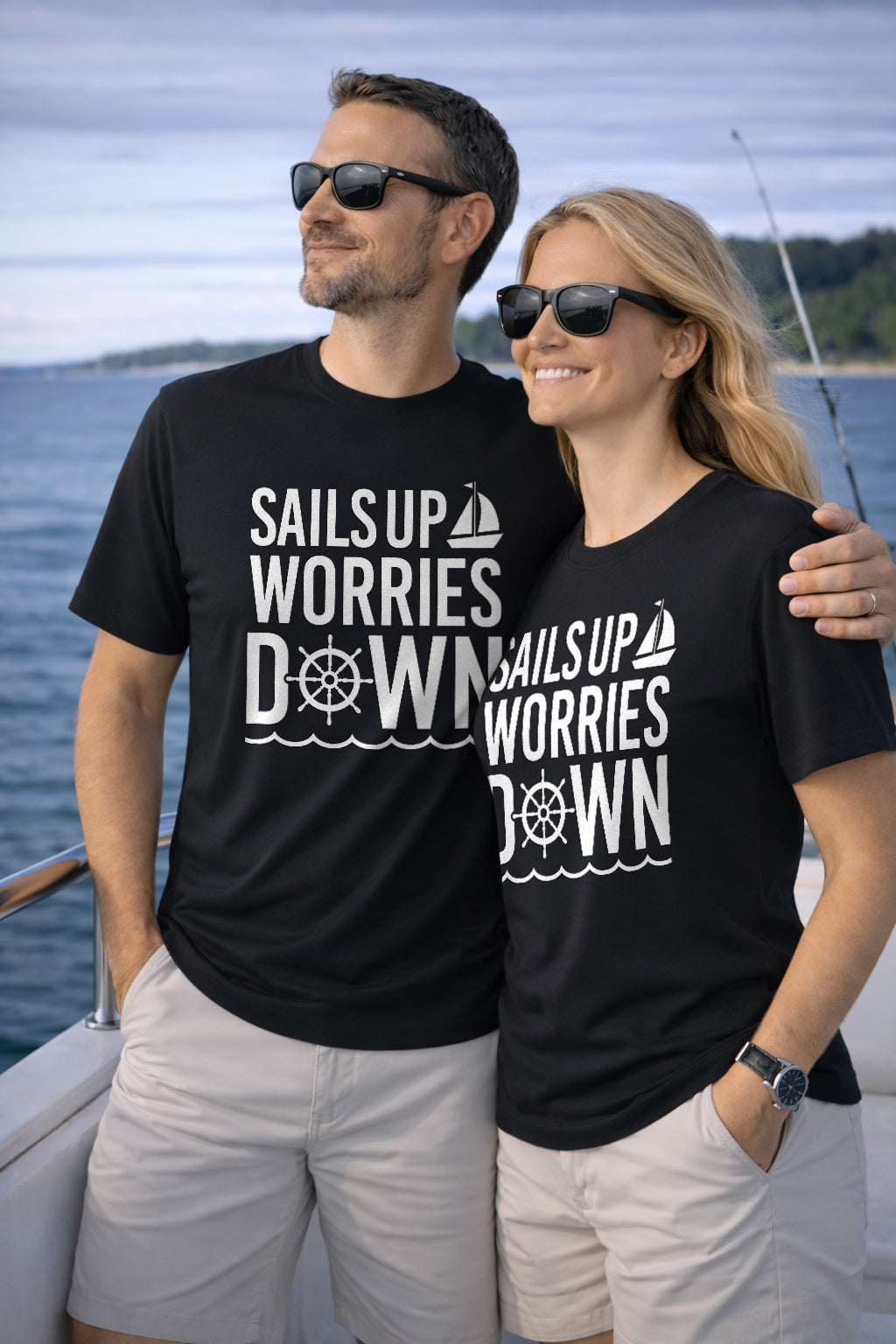 Sails Up Worries Down T-Shirt
