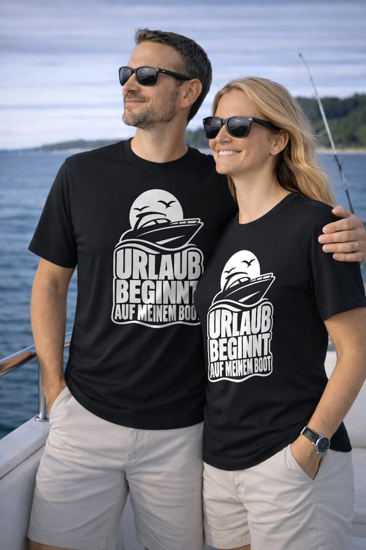 Urlaub beginnt auf meinem Boot T-Shirt