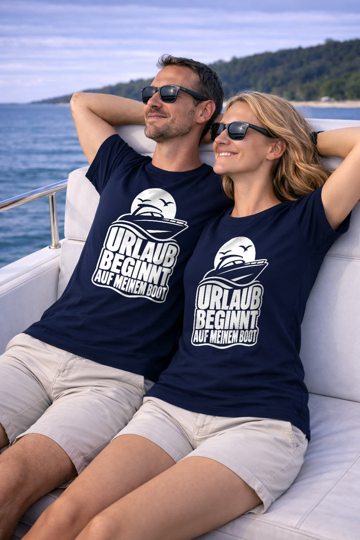 Urlaub beginnt auf meinem Boot T-Shirt