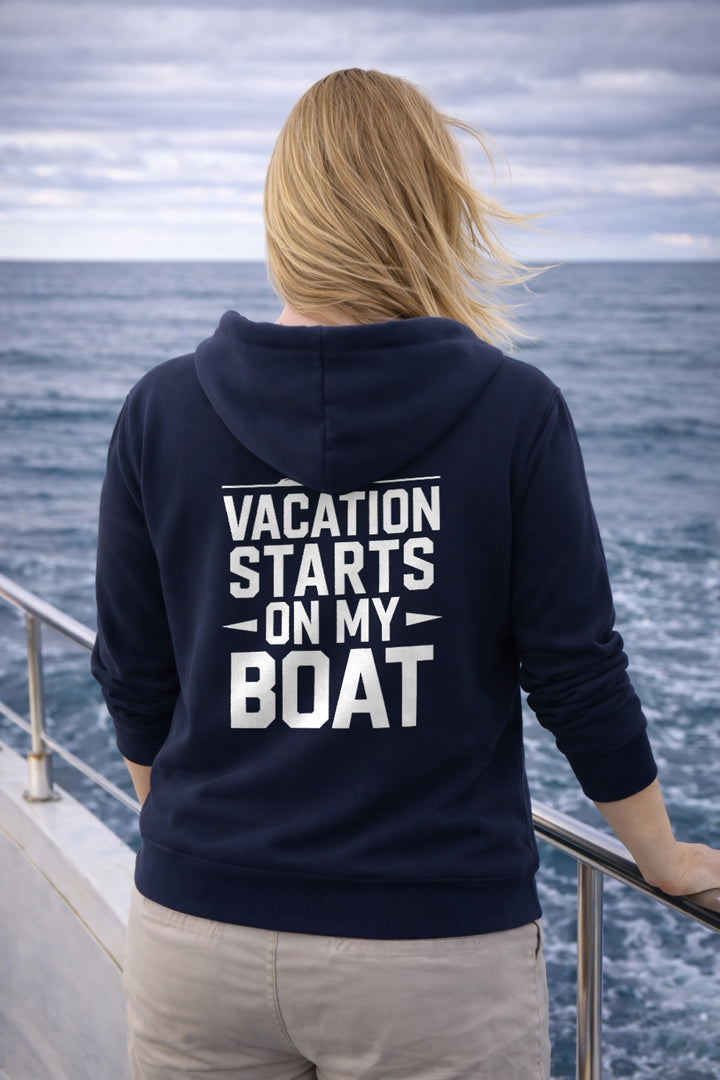 Vacation Starts on My Boat Hoodie